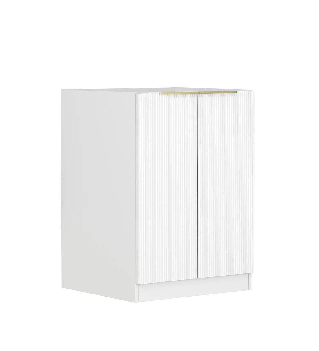 Bondi Laundry 630 Flutted White Base Cabinet