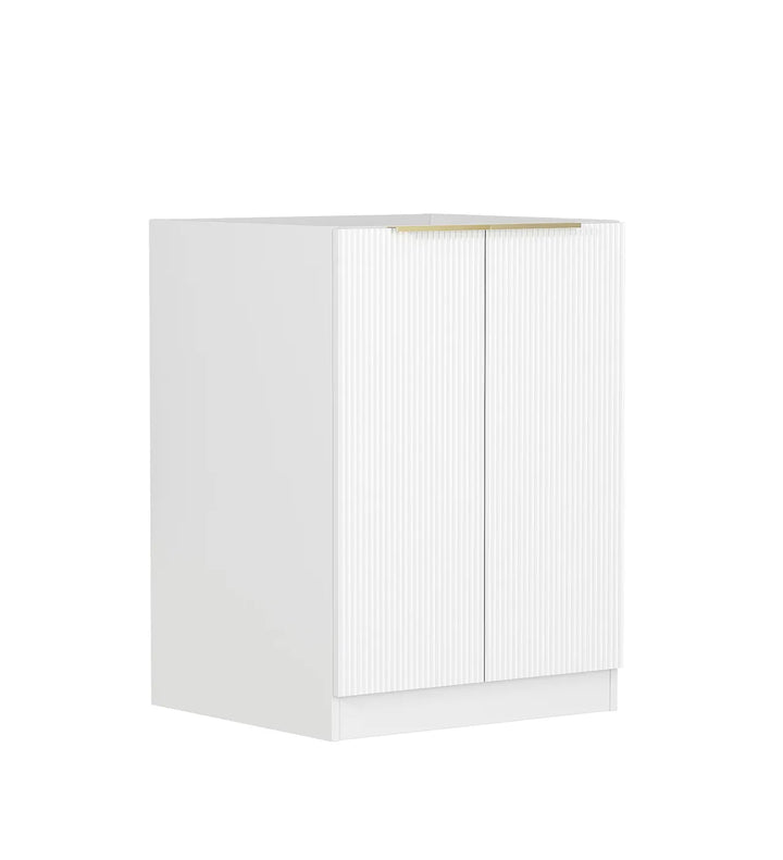 Bondi Laundry 630 Flutted White Base Cabinet