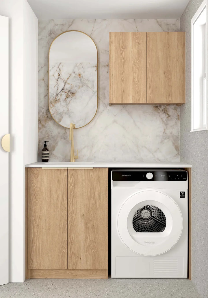 Byron/Bondi Natural Oak Laundry Kit 1305x600x2100