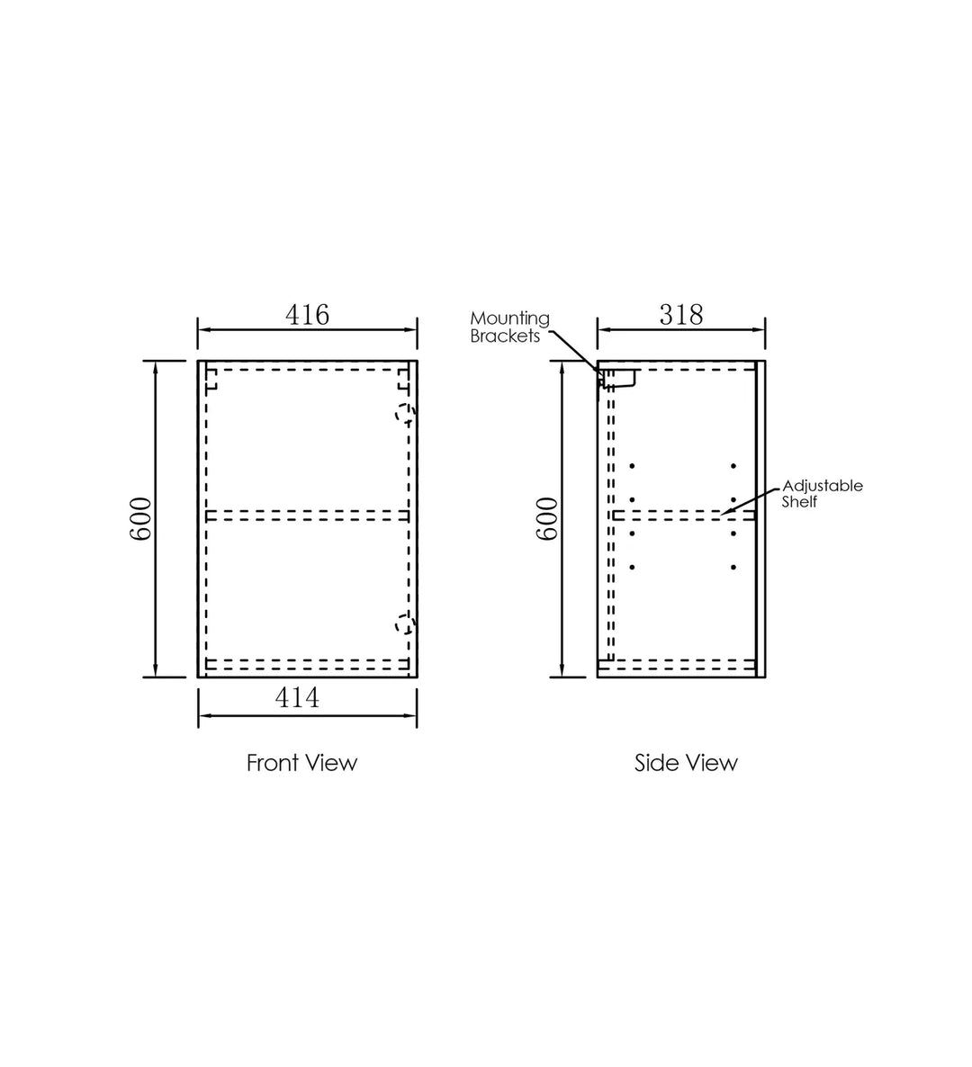 Byron/Bondi 415 Natural Oak Wall Cabinet