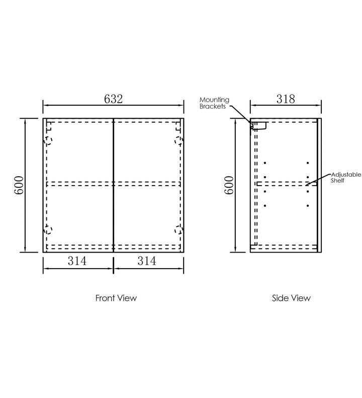 Byron/Bondi 630 Natural Oak Wall Cabinet