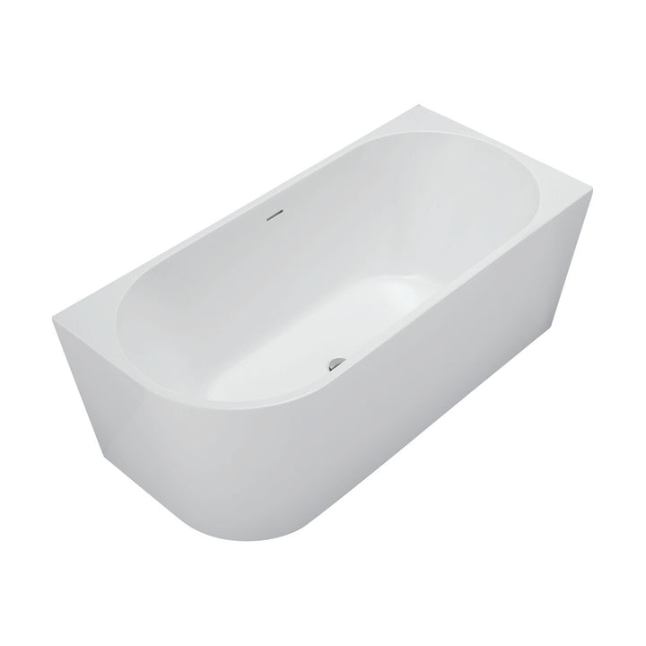 Isabella Left-Hand Corner Bath, Gloss White, 1500mm - Pilbara Bathroom Warehouse Perth and regional Western Australia