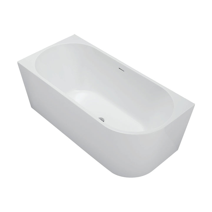 Isabella Right-Hand Corner Bath, Gloss White, 1500mm - Pilbara Bathroom Warehouse Perth and regional Western Australia