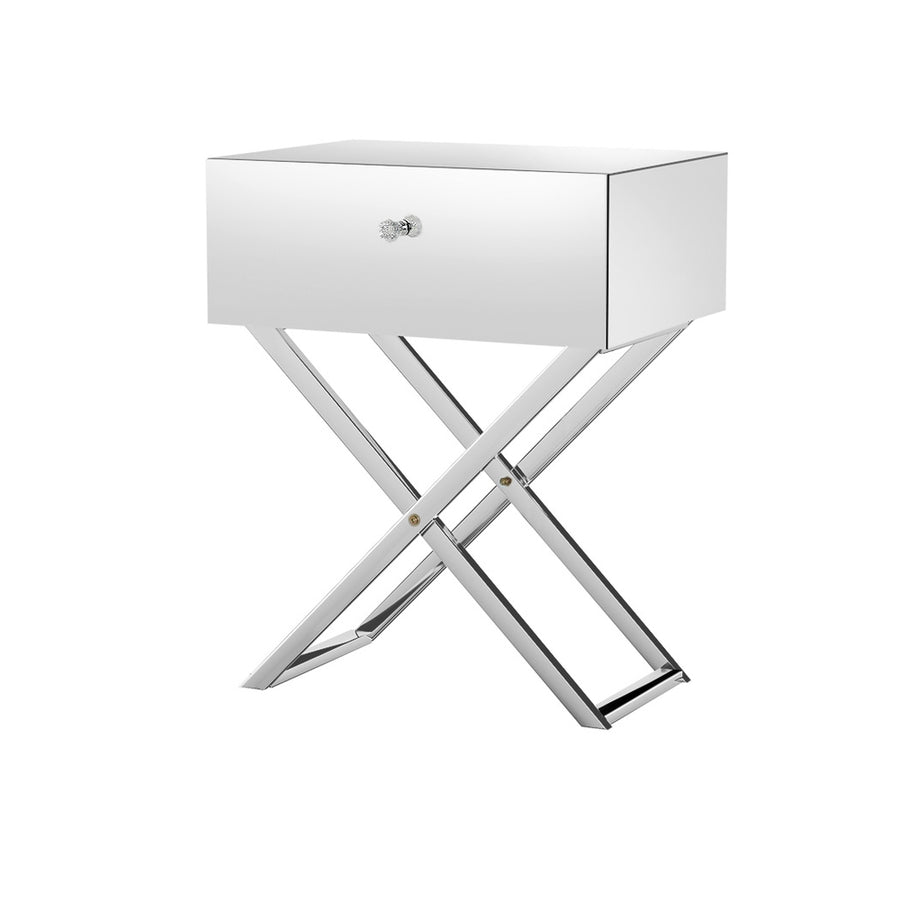 Artiss MOCO Silver Mirrored Bedside Table with Drawers – Pilbara Bathroom Warehouse Perth and regional Western Australia