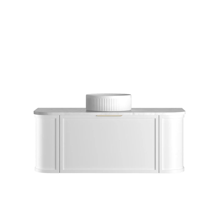 Hampshire 1200mm Satin White Wall Hung Curve Vanity