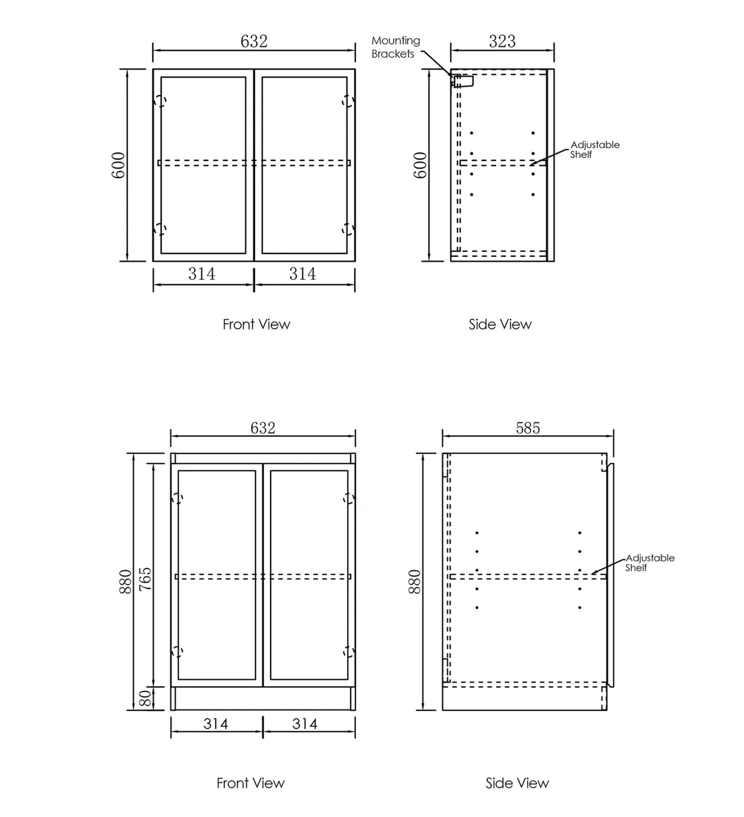 Hampshire Black Laundry Kit 1305x600x2100