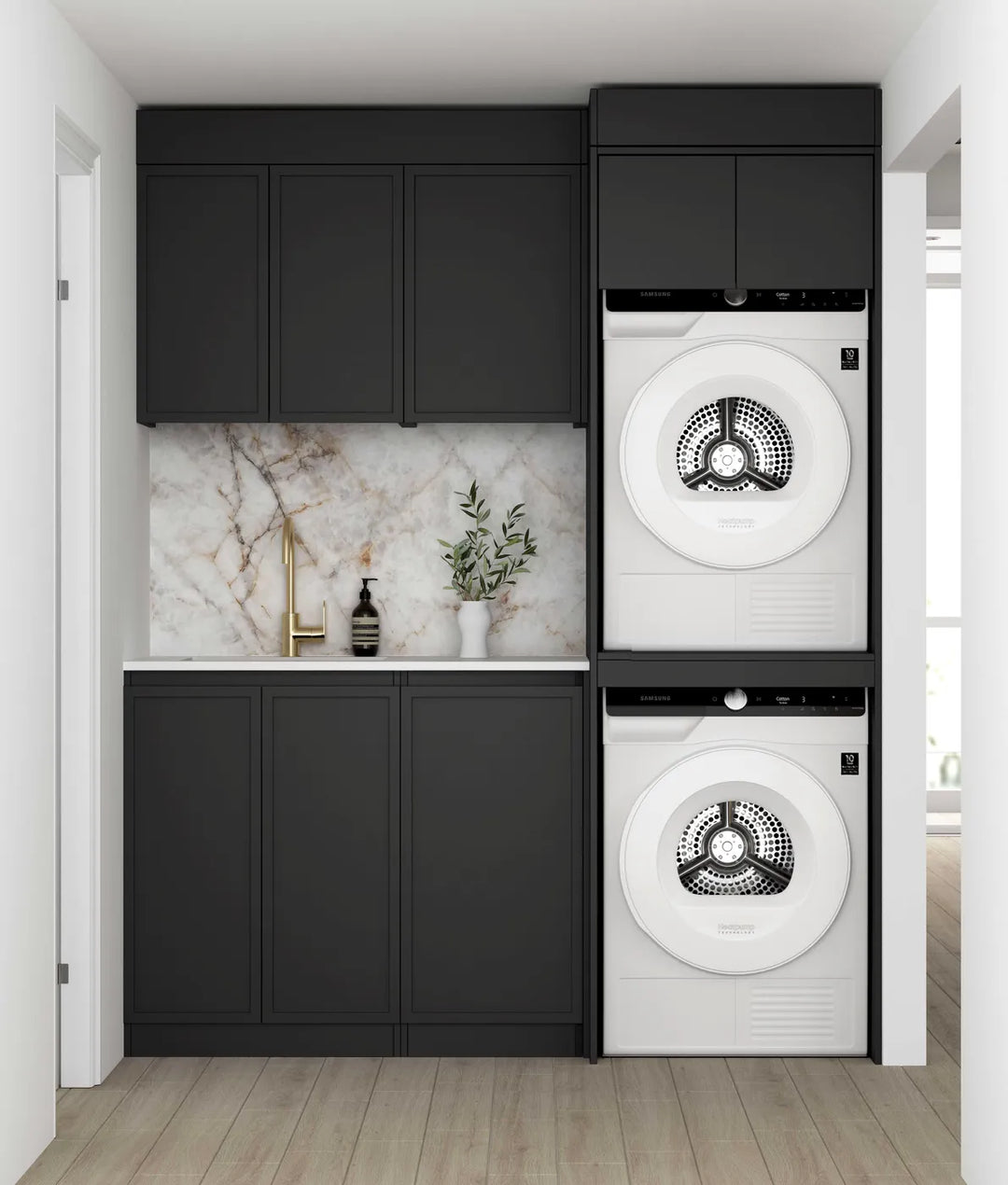 Hampshire Black Laundry Kit 1715x600x2100