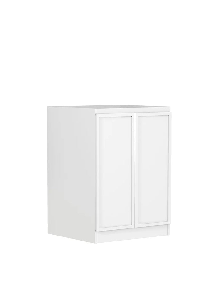 Hampshire White Base Laundry Cabinet with Stone Top and Sink – 1300x600x900