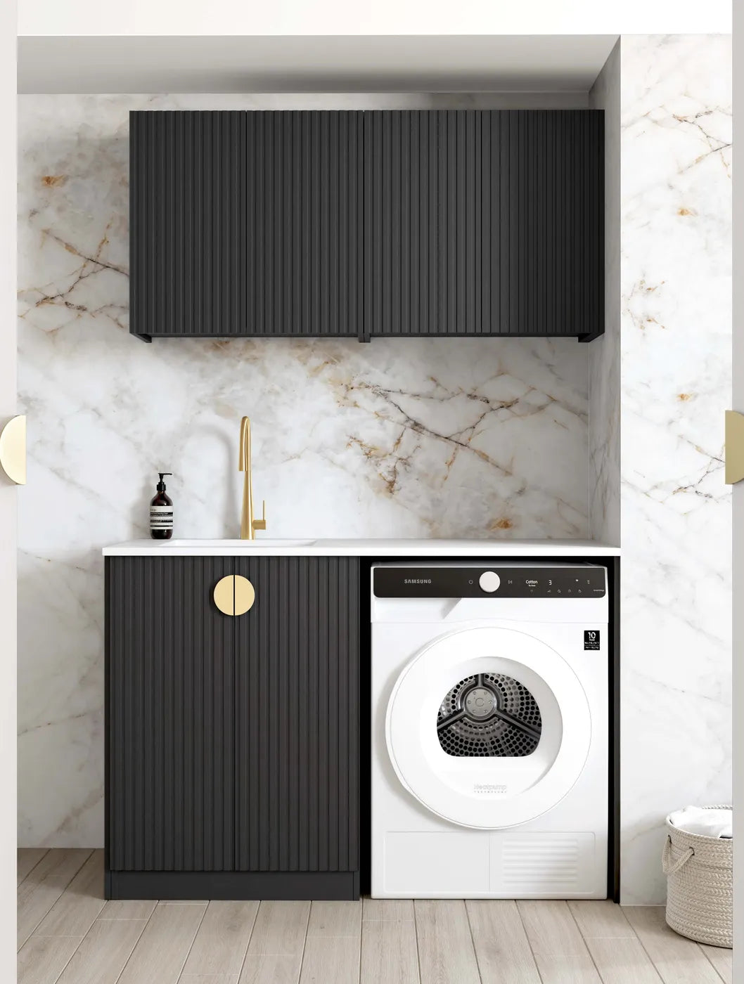 Marlo Black Laundry Kit 1305x600x2100