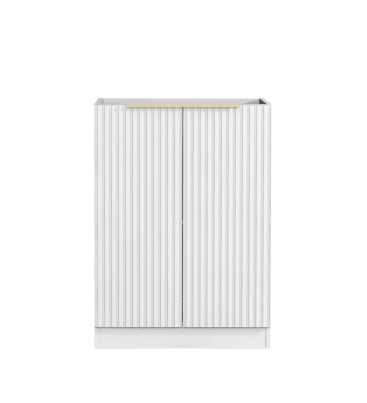 Noosa Laundry 630 Fluted White Base Cabinet