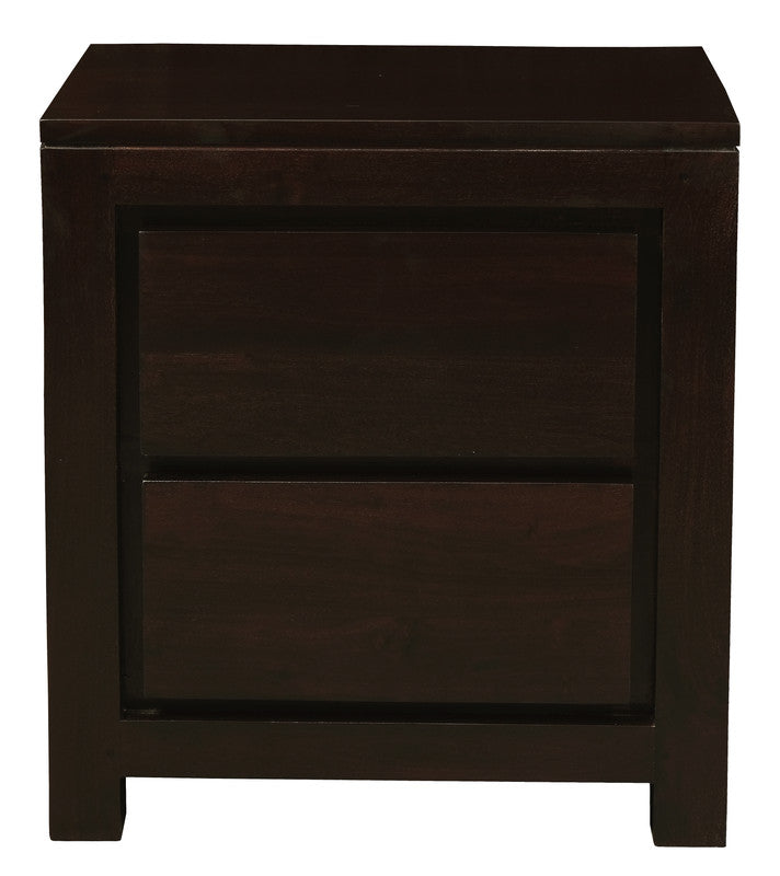 Amsterdam 2 Drawer Bedside Table in Chocolate Finish – Pilbara Bathroom Warehouse Perth and regional Western Australia