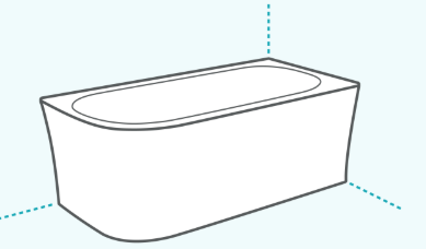 Back to wall corner bath