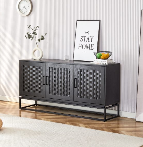 Brittania 3 Door Buffet Black oak veneer