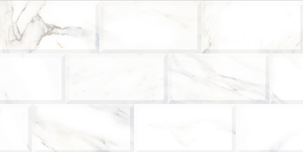 Norma White Glossy Ceramic Tile 300 x 600