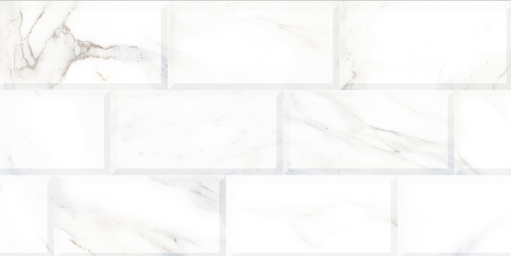 Norma White Glossy Ceramic Tile 300 x 600