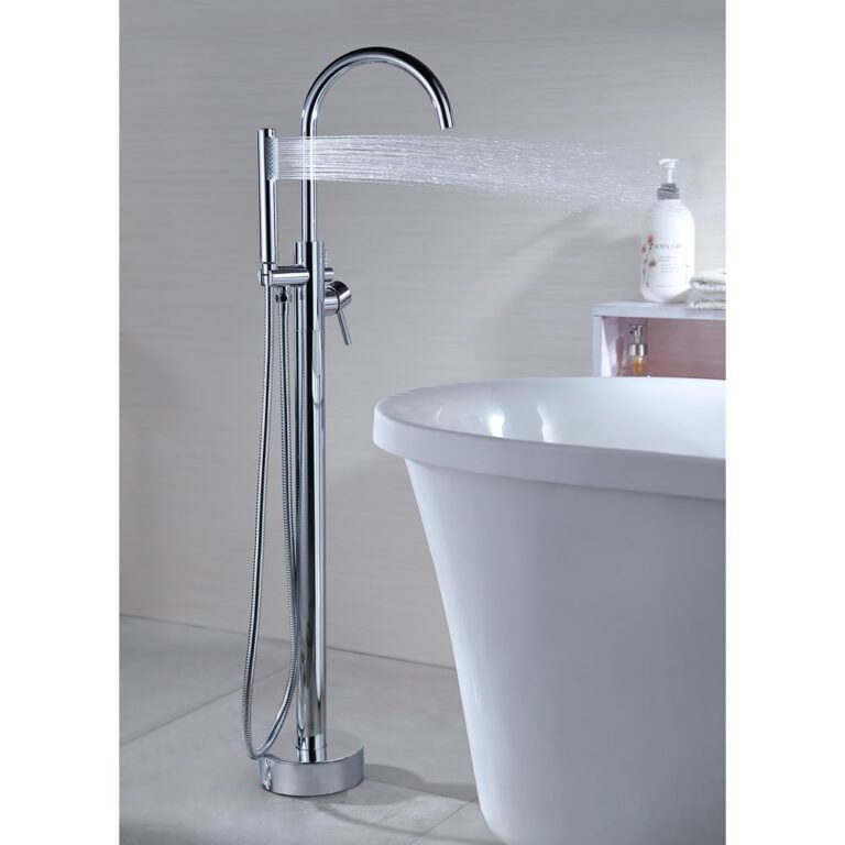 Fiona Freestanding Mixer & Handshower - Chrome