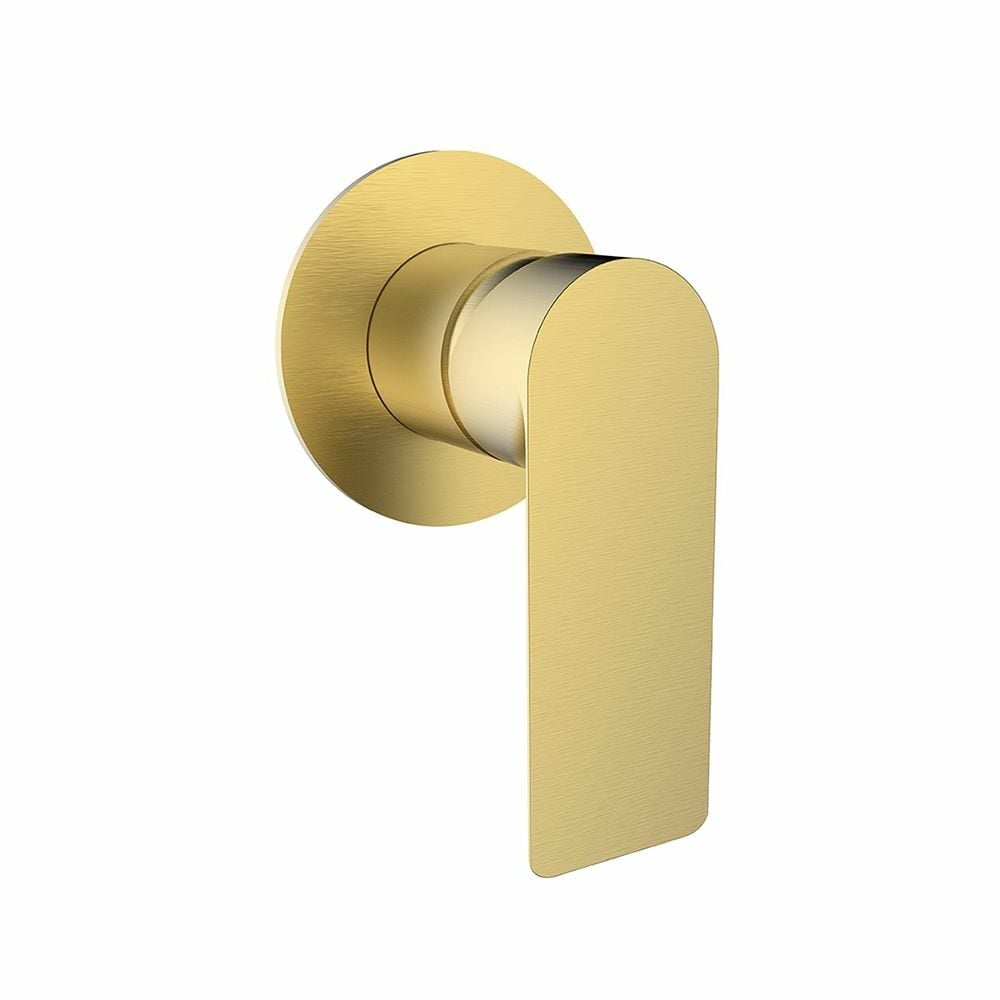 Sky Wall Mixer Handle, Body & Round B/Plate Brushed Gold