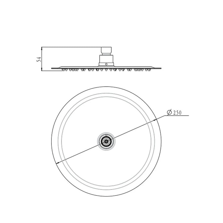 Sky Round Slim Shower Head 250mm Chrome