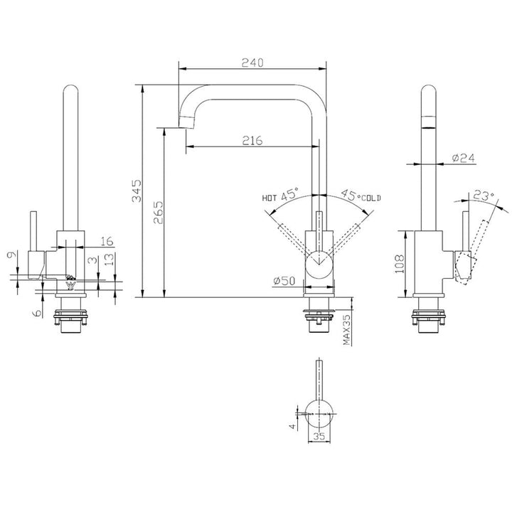 Cosmic Sink Mixer Brushed Nickel
