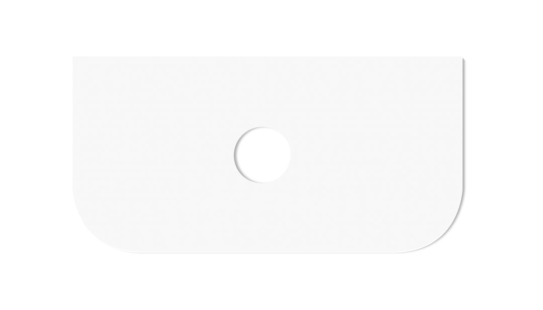 Bondi 900x460x20 Pure White Top