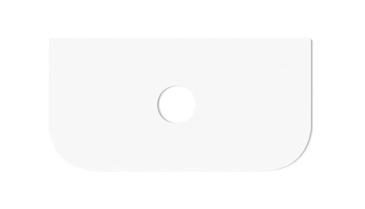 Bondi 900x460x20 Pure White Top