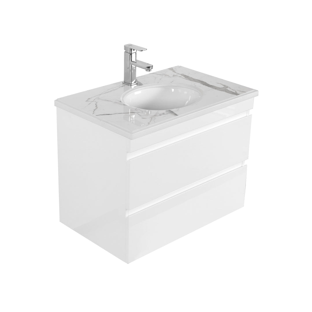 Dover 750mm Gloss White Wall Hung Cabinet Only