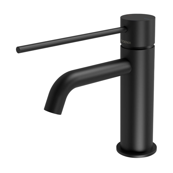 3 Vivid Slimline Basin Mixer Curved Outlet with Extended Lever , Mixers – Pilbara Bathroom Warehouse