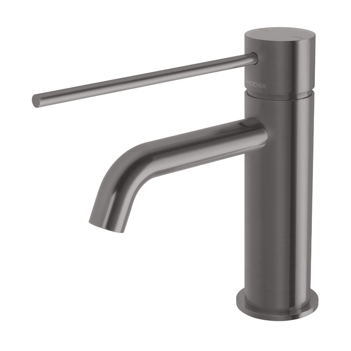 5 Vivid Slimline Basin Mixer Curved Outlet with Extended Lever , Mixers – Pilbara Bathroom Warehouse