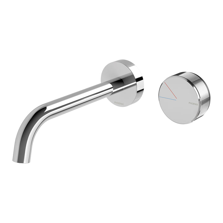 1 Axia Wall Basin / Bath Curved Outlet Mixer Set 180mm , Mixers – Pilbara Bathroom Warehouse