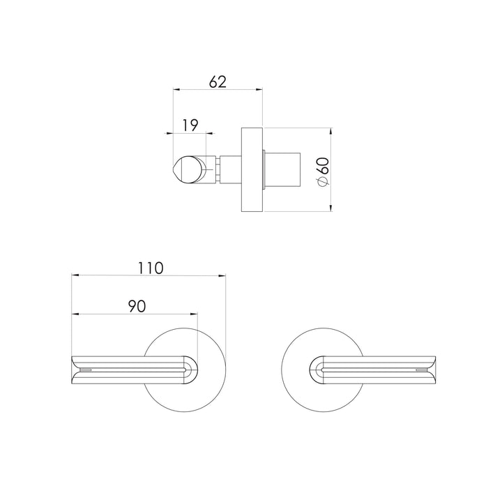 Vivid Slimline Plus Lever Wall Top Assemblies