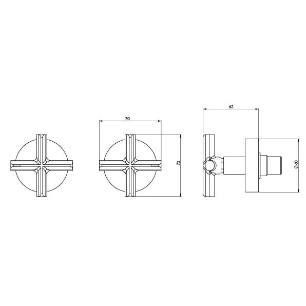 Vivid Slimline Plus Wall Top Assemblies 15mm Extended Spindles