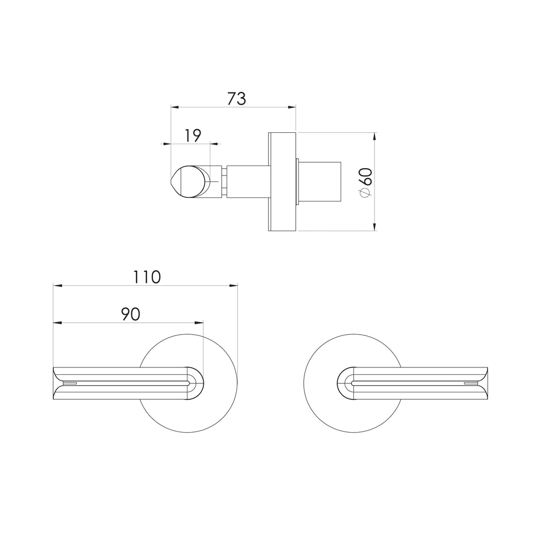 Vivid Slimline Plus Lever Wall Top Assemblies 15mm Extended Spindles