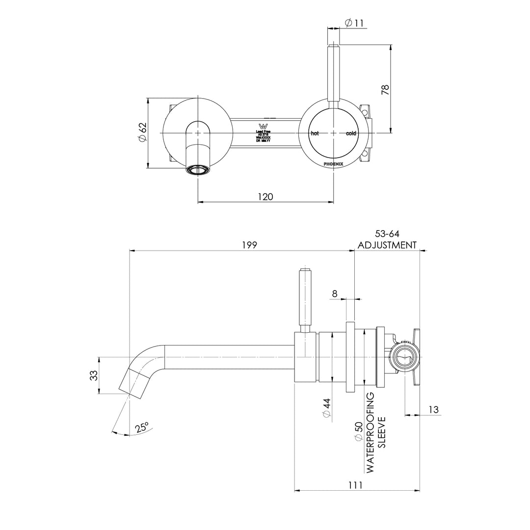 Vivid MKII SwitchMix Wall Basin / Bath Mixer Set Pin Up (Complete Kit) – Lead Free