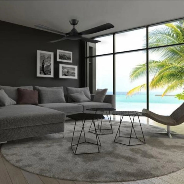 52" Bondi AC Ceiling Fan White, Black, Titanium 203624, 203625, 204742 Eglo Lighting