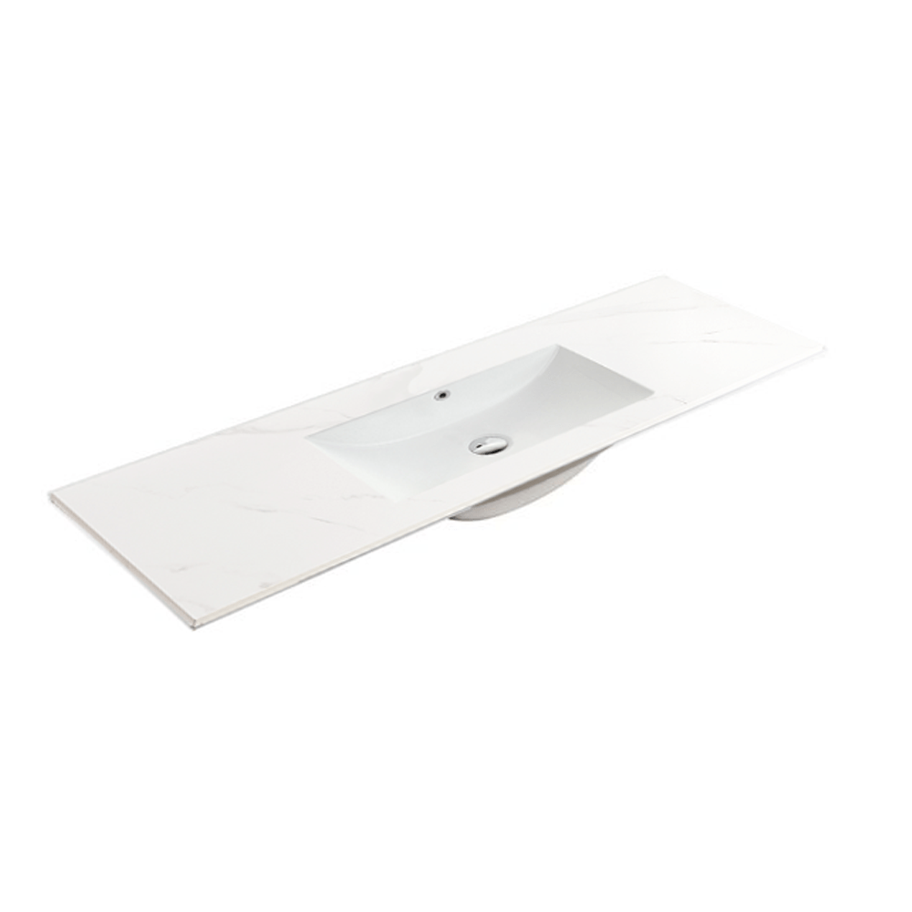 120cm Mountain Snow Sintered Stone Vanity Top