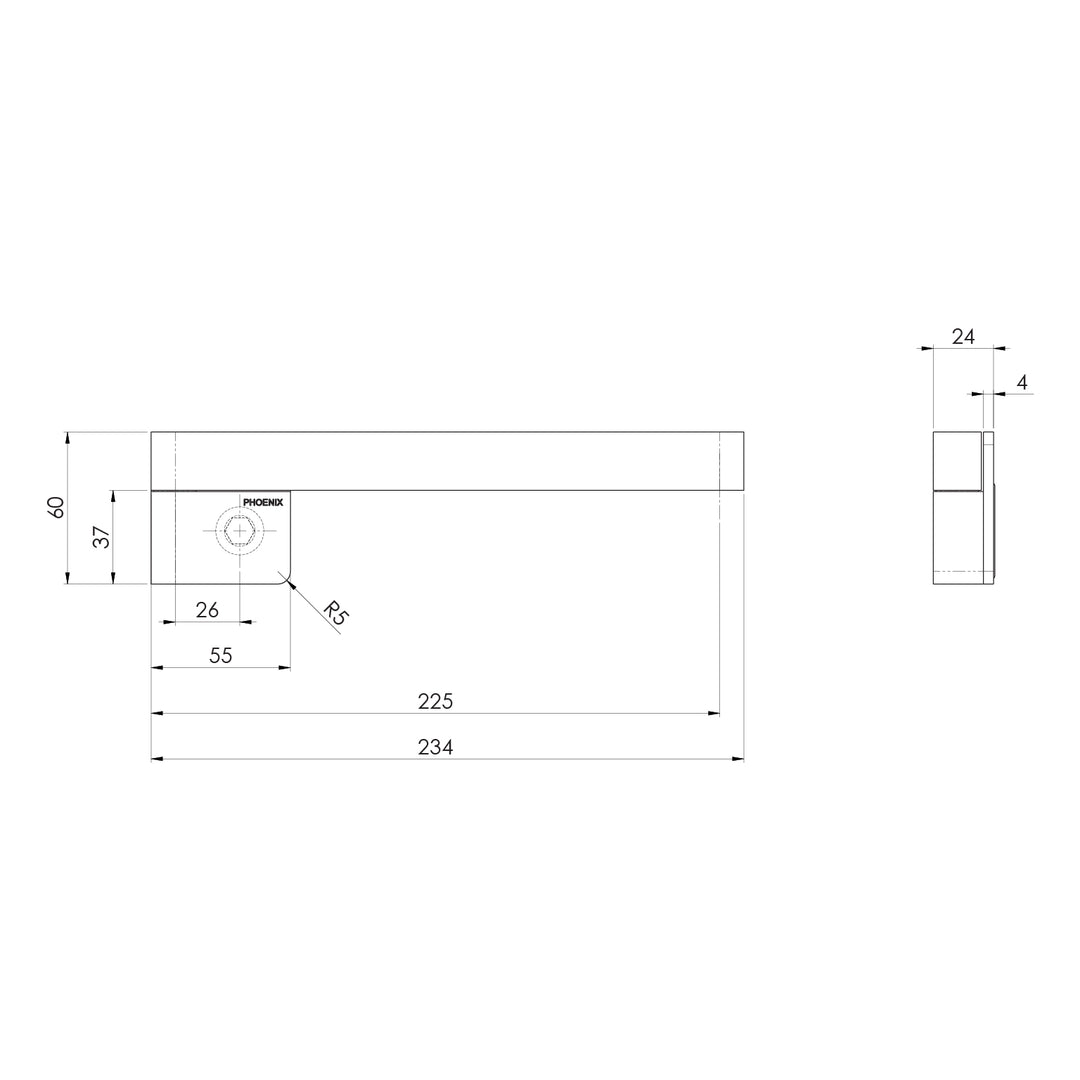 Designer Swivel Bath Outlet  230mm Square