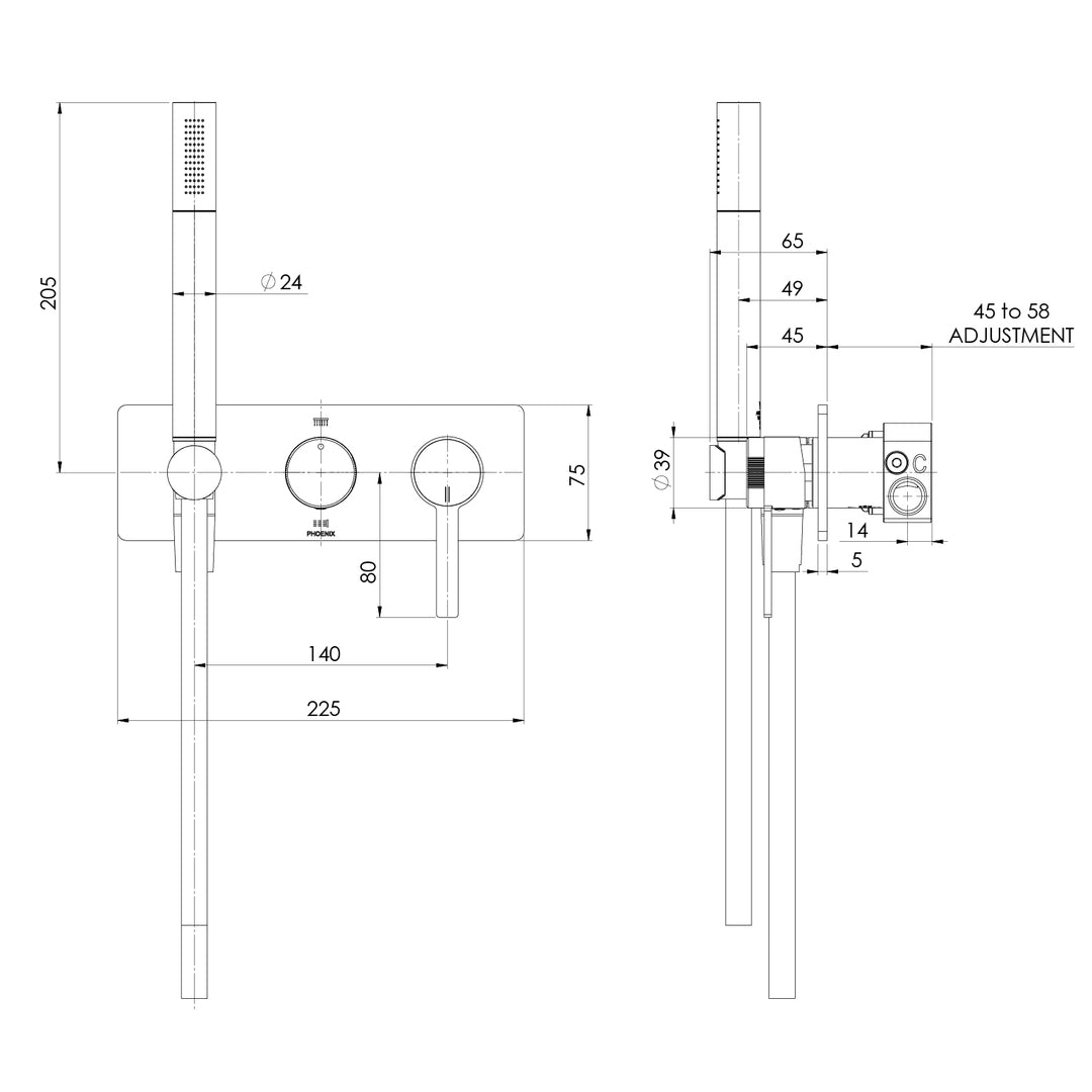 Lexi MKII Wall Shower System