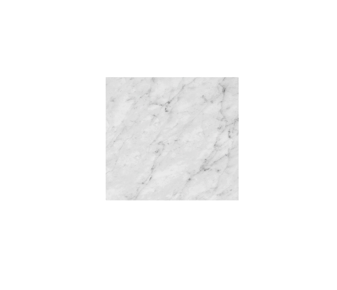 Laundry 650mm Natural Carrara White Marble Top - No Hole