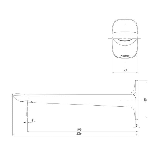 Nuage Wall Basin / Bath Outlet 200mm