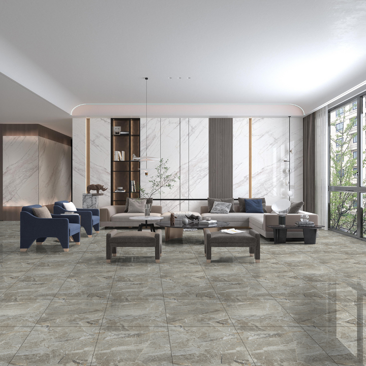 Cicili Grey Gloss Tile 600x600