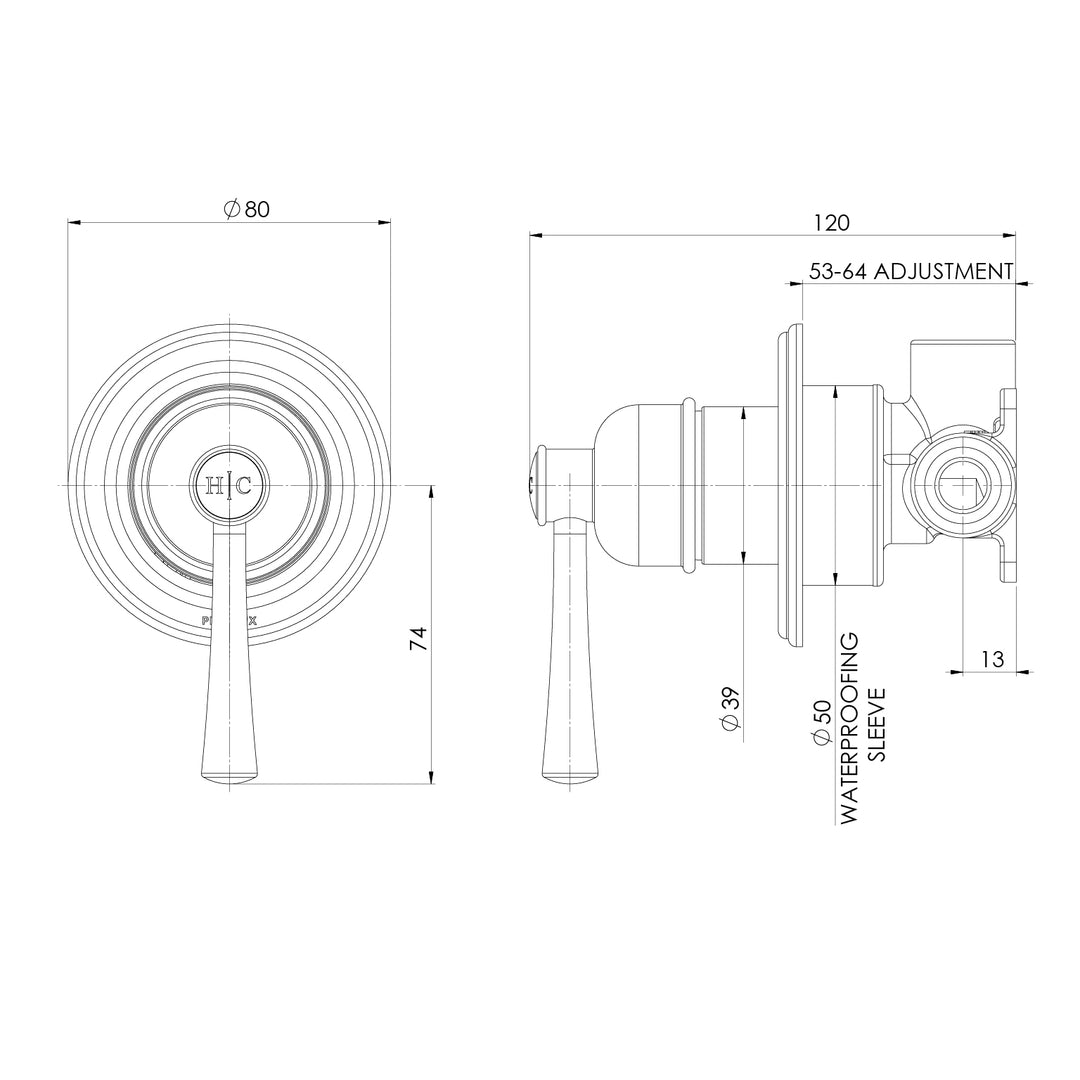 Cromford SwitchMix Shower / Wall Mixer
