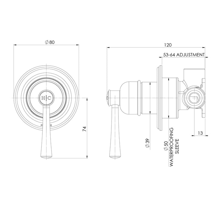Cromford SwitchMix Shower / Wall Mixer