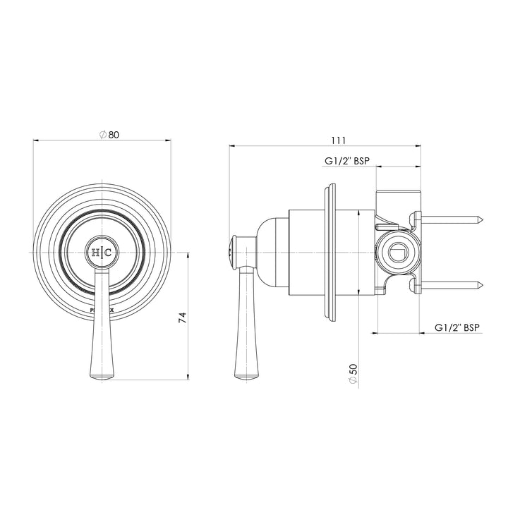 Cromford SwitchMix Shower / Wall Mixer Fit-Off Kit