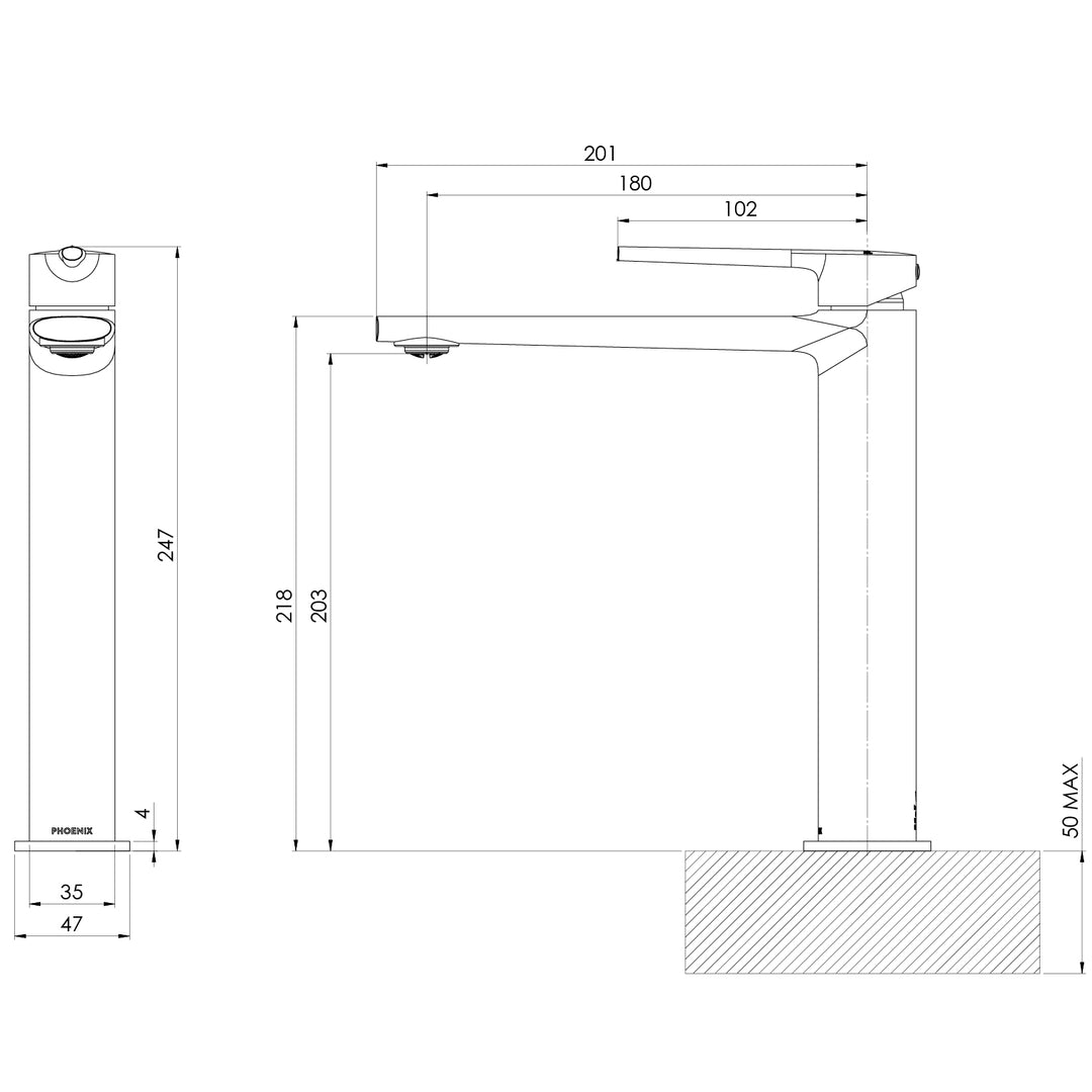 Vask Vask Vessel Mixer - Pilbara Bathroom Warehouse Perth and regional ...