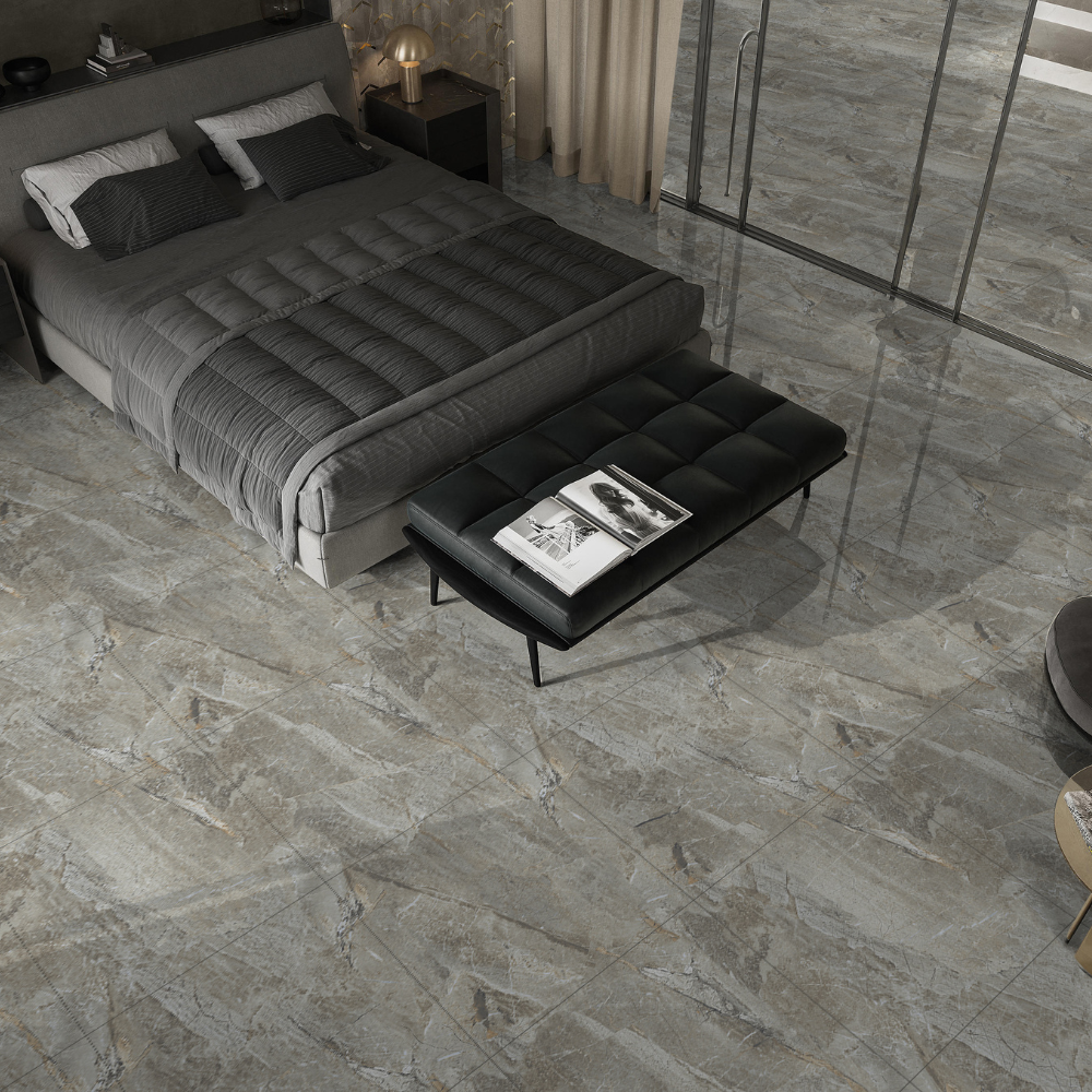 Cicili Grey Gloss Tile 600x600