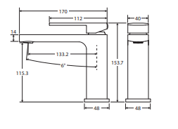 Tono Basin Mixer Brushed Nickel Lead Free Eco Brass