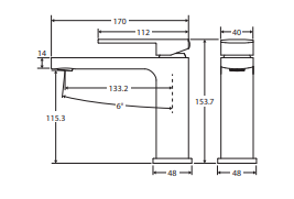 Tono Basin Mixer Chrome Lead Free Eco Brass