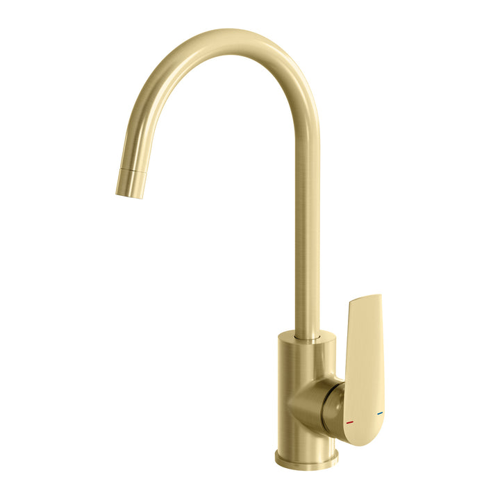4 Arlo Sink Mixer 200mm Gooseneck, Mixers – Pilbara Bathroom Warehouse