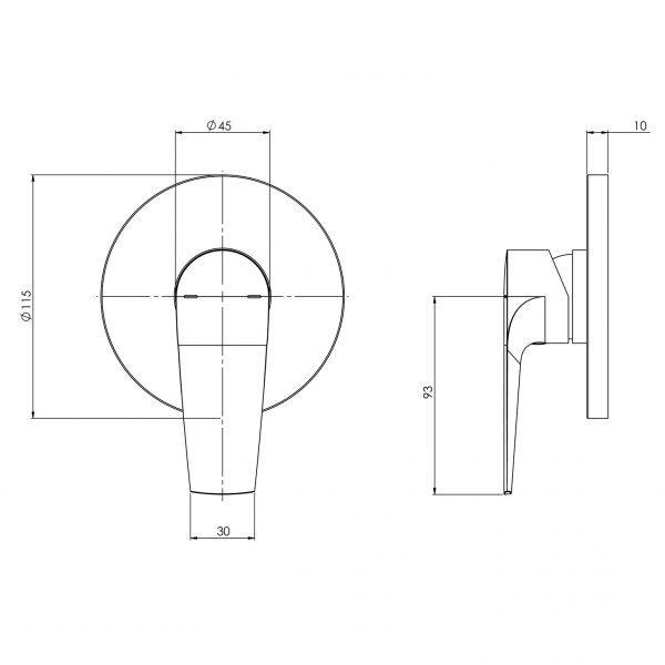 Arlo Shower / Wall Mixer Trim Kit Only