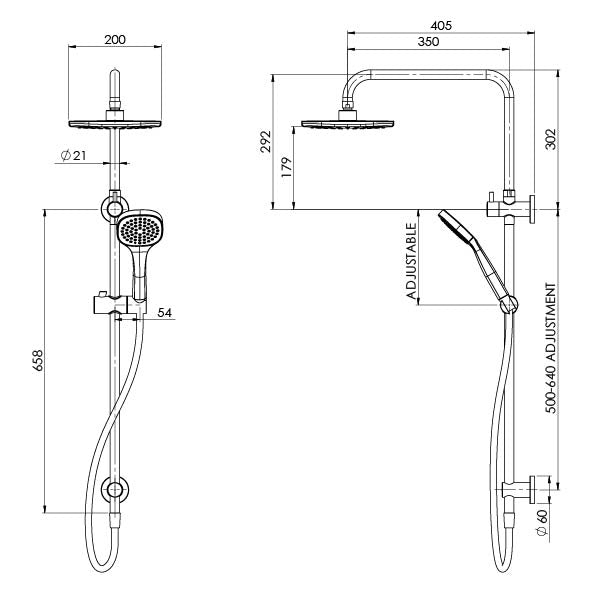 Teva Twin Shower